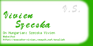 vivien szecska business card